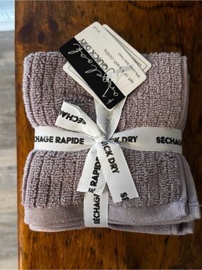 Angel Oak Purple Quick Dry Wash Cloths Set of 4
